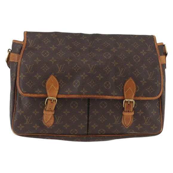 LOUIS VUITTON Monogram Gibeciere GM Shoulder Bag M42246 LV Auth ka3232