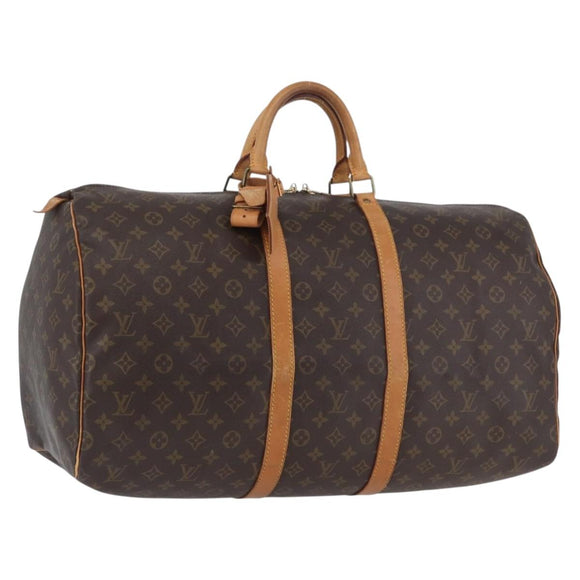 LOUIS VUITTON Monogram Keepall 55 Boston Bag M41424 LV Auth ka3233