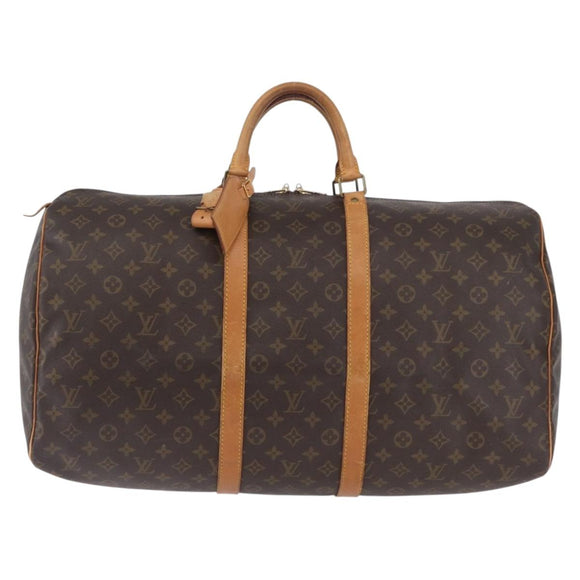 LOUIS VUITTON Monogram Keepall 55 Boston Bag M41424 LV Auth ka3233