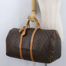 LOUIS VUITTON Monogram Keepall 55 Boston Bag M41424 LV Auth ka3233-22