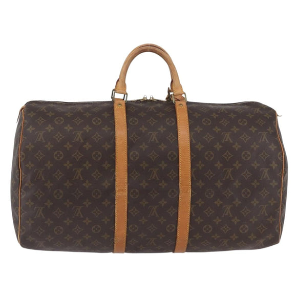 LOUIS VUITTON Monogram Keepall 55 Boston Bag M41424 LV Auth ka3233