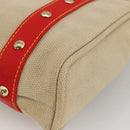 LOUIS VUITTON Antigua Cabas MM Tote Bag Canvas Beige Red M40035 LV Auth ka3234-9