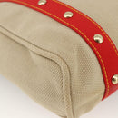 LOUIS VUITTON Antigua Cabas MM Tote Bag Canvas Beige Red M40035 LV Auth ka3234-14