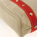 LOUIS VUITTON Antigua Cabas MM Tote Bag Canvas Beige Red M40035 LV Auth ka3234-16
