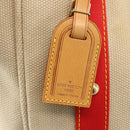 LOUIS VUITTON Antigua Cabas MM Tote Bag Canvas Beige Red M40035 LV Auth ka3234-18