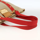 LOUIS VUITTON Antigua Cabas MM Tote Bag Canvas Beige Red M40035 LV Auth ka3234-7
