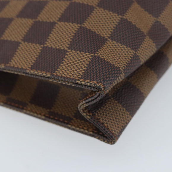 LOUIS VUITTON Damier Ebene Poche Toilette 26 Pouch N47543 LV Auth ka3237