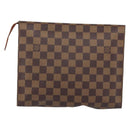LOUIS VUITTON Damier Ebene Poche Toilette 26 Pouch N47543 LV Auth ka3237-2