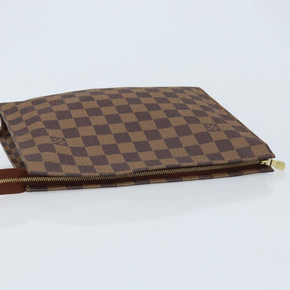 LOUIS VUITTON Damier Ebene Poche Toilette 26 Pouch N47543 LV Auth ka3237