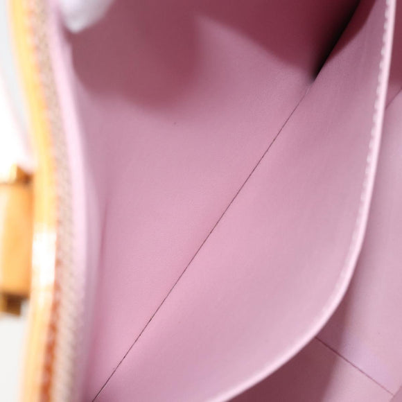 LOUIS VUITTON Monogram Vernis Columbus Bag Marshmallow Pink M91032 Auth ka3240