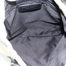 SAINT LAURENT Kahala Draagtas Canvas Wit Zilver 123435 Auth ka3245-15