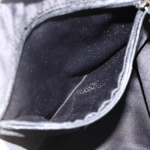 SAINT LAURENT Kahala Draagtas Canvas Wit Zilver 123435 Auth ka3245