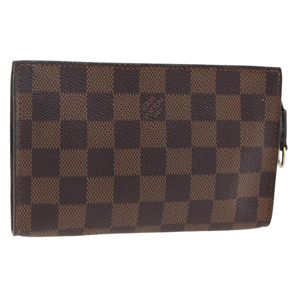 LOUIS VUITTON Damier Ebene Marais Pouch LV Auth ka3248