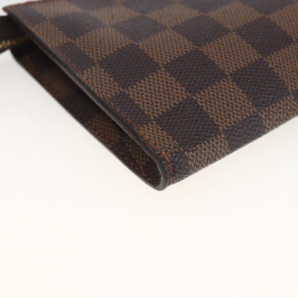 LOUIS VUITTON Damier Ebene Marais Pouch LV Auth ka3248