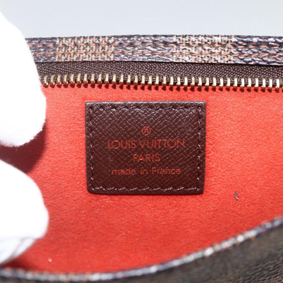 LOUIS VUITTON Damier Ebene Marais Pouch LV Auth ka3248