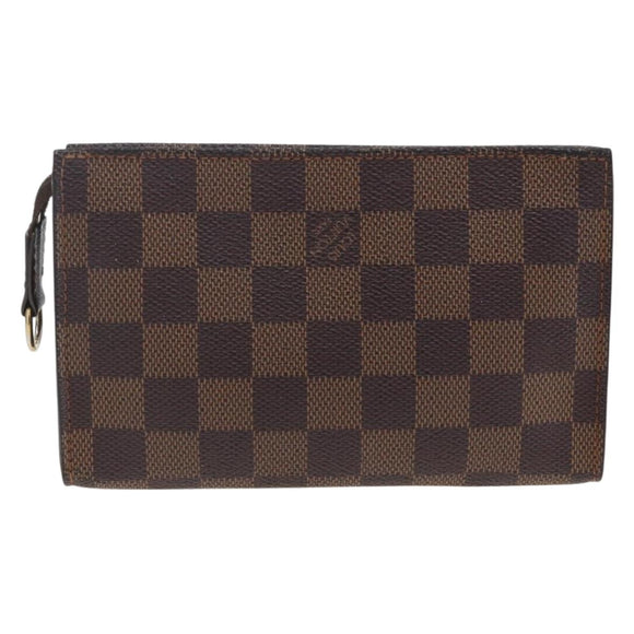 LOUIS VUITTON Damier Ebene Marais Pouch LV Auth ka3248