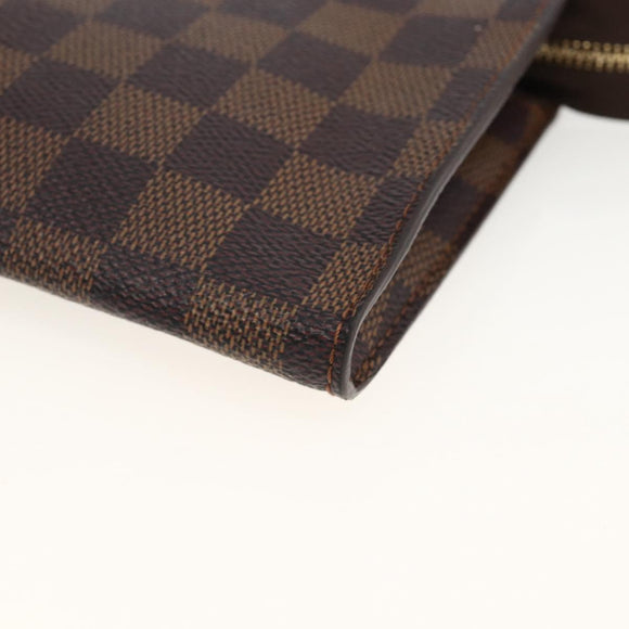 LOUIS VUITTON Damier Ebene Marais Pouch LV Auth ka3248