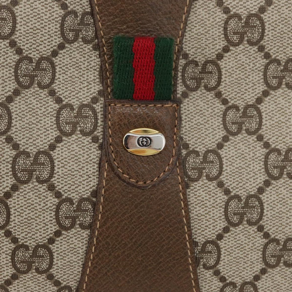 GUCCI GG Supreme Web Sherry Line Bag PVC Beige Red Green 89 01 034 Auth ka3250