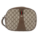GUCCI GG Supreme Web Sherry Line Bag PVC Beige Red Green 89 01 034 Auth ka3250-13