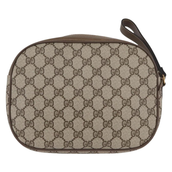 GUCCI GG Supreme Web Sherry Line Bag PVC Beige Red Green 89 01 034 Auth ka3250