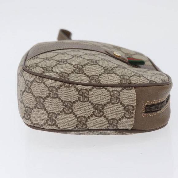 GUCCI GG Supreme Web Sherry Line Bag PVC Beige Red Green 89 01 034 Auth ka3250