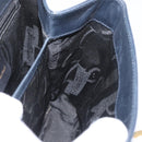 Salvatore Ferragamo Gancini Hand Bag Leather 2way Navy Gold Auth ka3255-21