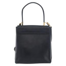 Salvatore Ferragamo Gancini Hand Bag Leather 2way Navy Gold Auth ka3255-3