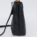 Salvatore Ferragamo Gancini Hand Bag Leather 2way Navy Gold Auth ka3255-4