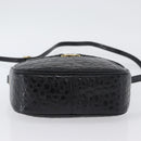 Salvatore Ferragamo Vala Shoulder Bag Leather Black Gold Auth ka3259-5