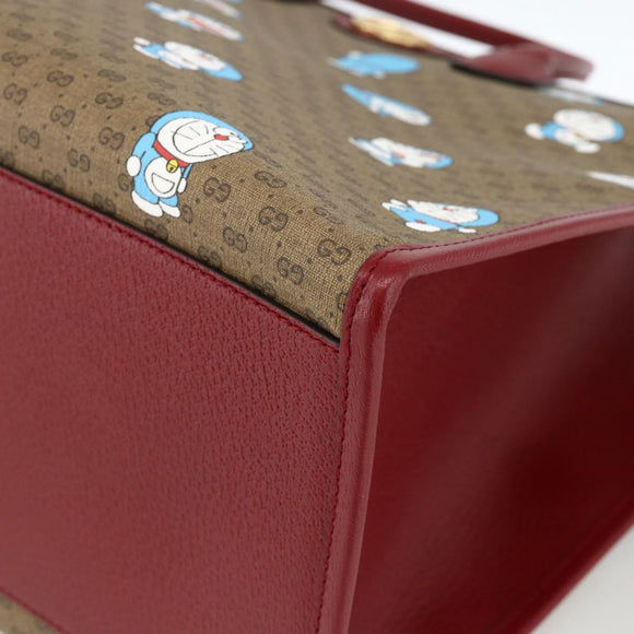 GUCCI GUCCI × Doraemon Micro GG Supreme Bag PVC 2way Beige 653952 Auth ka3262SM