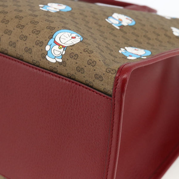 GUCCI GUCCI × Doraemon Micro GG Supreme Bag PVC 2way Beige 653952 Auth ka3262SM