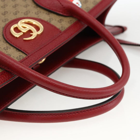 GUCCI GUCCI × Doraemon Micro GG Supreme Bag PVC 2way Beige 653952 Auth ka3262SM