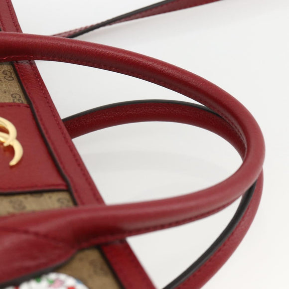 GUCCI GUCCI × Doraemon Micro GG Supreme Bag PVC 2way Beige 653952 Auth ka3262SM