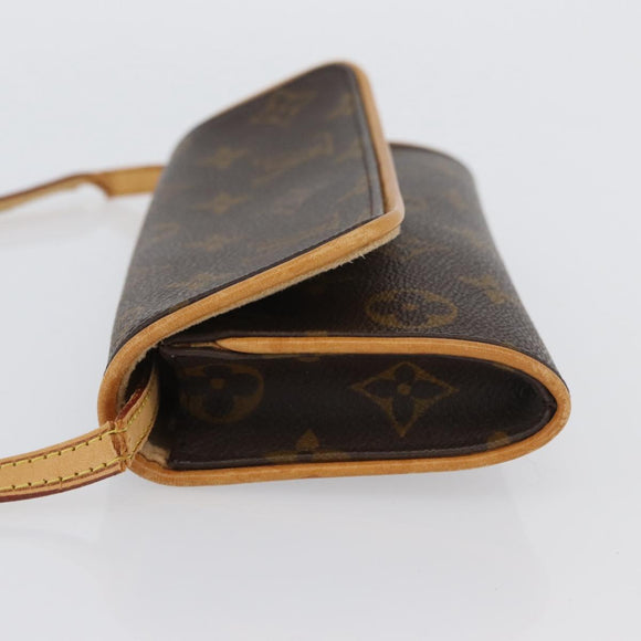 LOUIS VUITTON Monogram Pochette Twin PM Shoulder Bag M51854 LV Auth ka3263