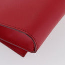 Salvatore Ferragamo Vara Ribbon Chain Shoulder Bag Leather Red Gold Auth ka3265A-15