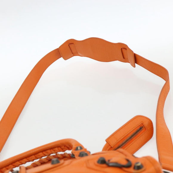 BALENCIAGA LuCity Handtasche Leder 2-Wege Orange 300295 Auth ka3266M