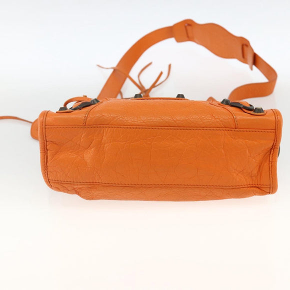 BALENCIAGA LuCity Handtasche Leder 2-Wege Orange 300295 Auth ka3266M