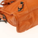 BALENCIAGA LuCity Handtasche Leder 2-Wege Orange 300295 Auth ka3266M-16