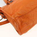 BALENCIAGA LuCity Handtasche Leder 2-Wege Orange 300295 Auth ka3266M-18