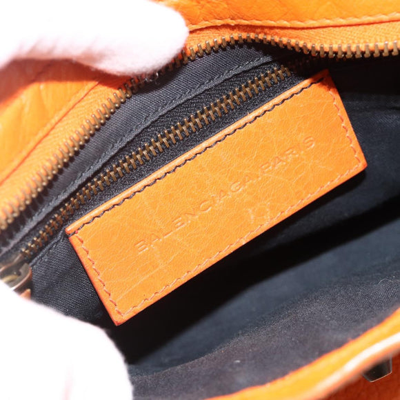 BALENCIAGA LuCity Handtasche Leder 2-Wege Orange 300295 Auth ka3266M