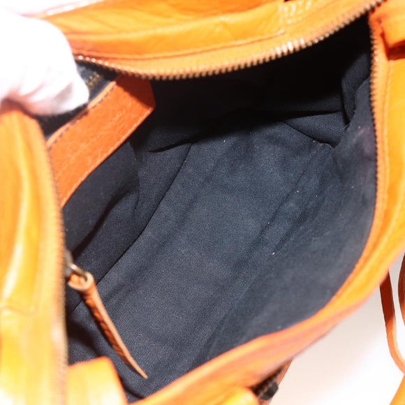 BALENCIAGA LuCity Handtasche Leder 2-Wege Orange 300295 Auth ka3266M