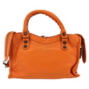 BALENCIAGA LuCity Handtasche Leder 2-Wege Orange 300295 Auth ka3266M-2