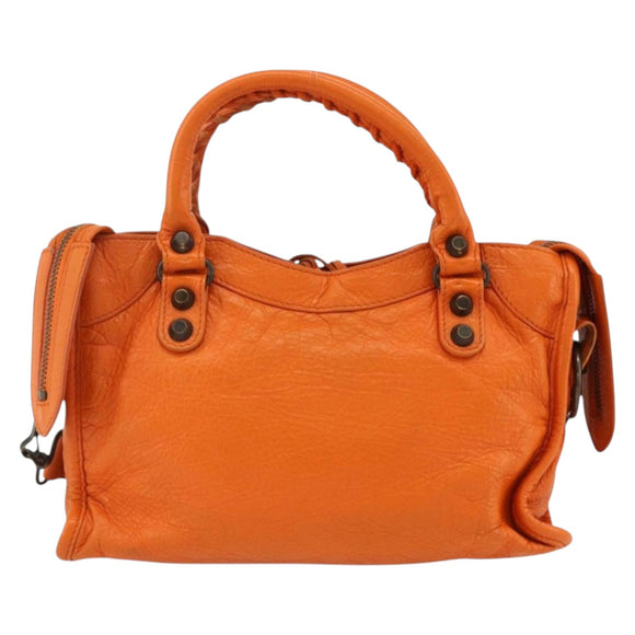 BALENCIAGA LuCity Handtasche Leder 2-Wege Orange 300295 Auth ka3266M