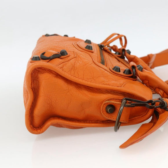 BALENCIAGA LuCity Handtasche Leder 2-Wege Orange 300295 Auth ka3266M