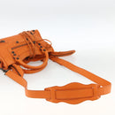 BALENCIAGA LuCity Handtasche Leder 2-Wege Orange 300295 Auth ka3266M-8