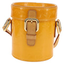 LOUIS VUITTON Monogram Vernis Astor Place Shoulder Bag Jaune M91100 Auth ka326V-13