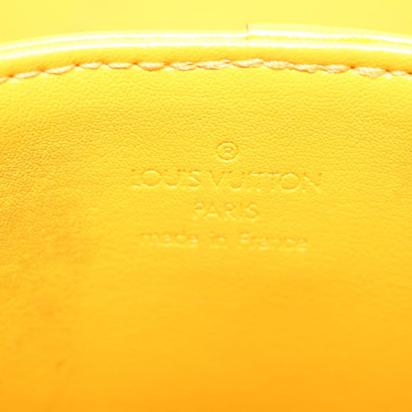 LOUIS VUITTON Monogram Vernis Astor Place Shoulder Bag Jaune M91100 Auth ka326V