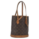 LOUIS VUITTON Monogram Bucket PM Shoulder Bag M42238 LV Auth ka3270-1