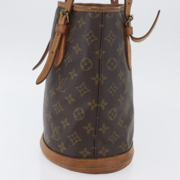 LOUIS VUITTON Monogram Bucket PM Shoulder Bag M42238 LV Auth ka3270