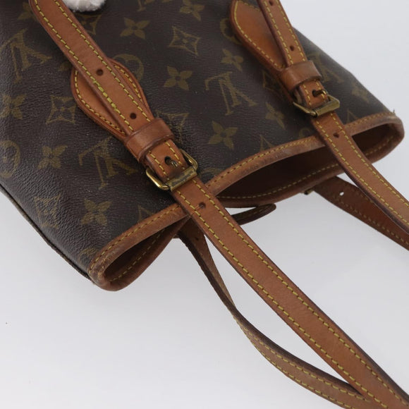 LOUIS VUITTON Monogram Bucket PM Shoulder Bag M42238 LV Auth ka3270